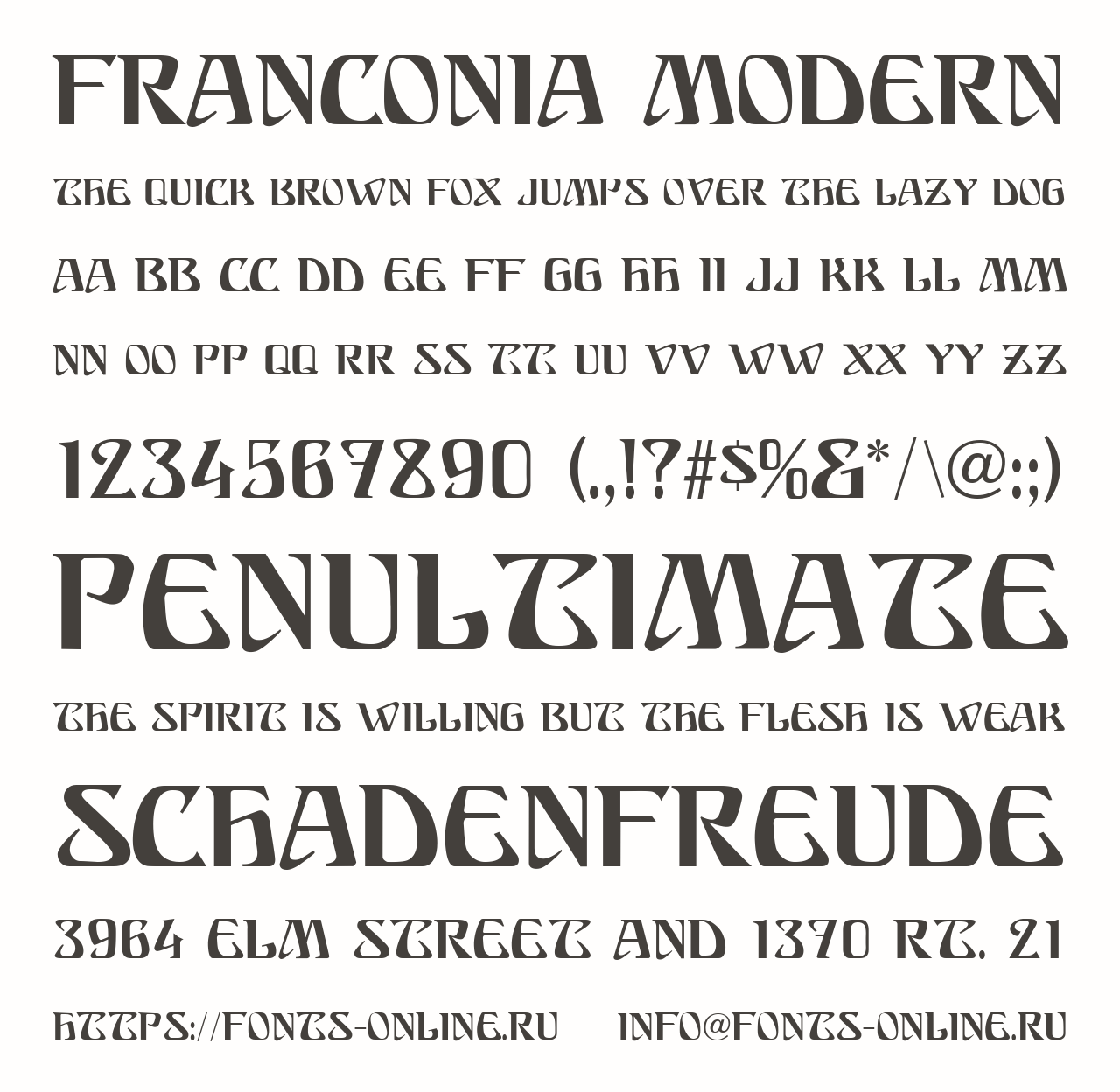 Franconia Modern Free Font Download